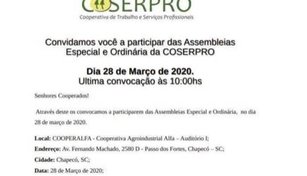 Imagem da notícia - Convocação Assembléia 2020