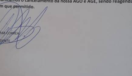 Imagem da notícia - Cancelamento da Assembléia Geral Ordinária e Especial 